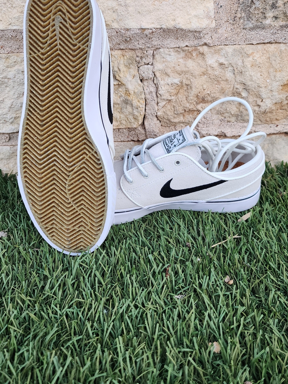 Nike Stefan Janoski OG+ Low Skate Shoe — Summit White with Black Swoosh